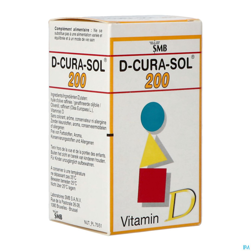 D-cura sol 200ui fl 10ml nf