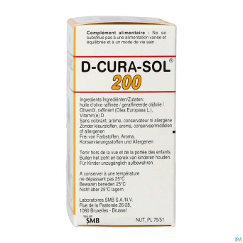 D-cura sol 200ui fl 10ml nf