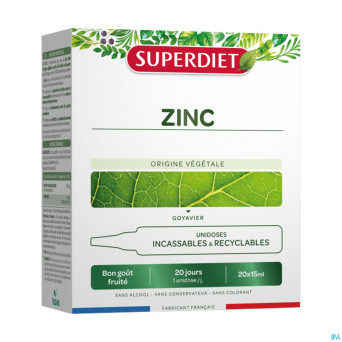 Superdiet unidose zinc 20x15ml