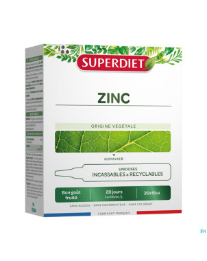 Superdiet unidose zinc 20x15ml