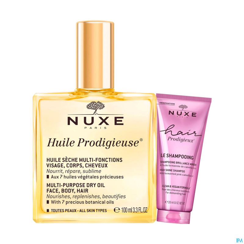 Nuxe huile prodigieuse vapo 100ml+ shampooing 30ml