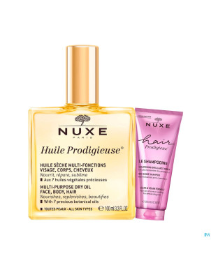 Nuxe huile prodigieuse vapo 100ml+ shampooing 30ml