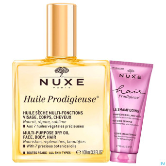 Nuxe huile prodigieuse vapo 100ml+ shampooing 30ml