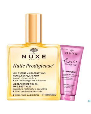 Nuxe huile prodigieuse vapo 100ml+ shampooing 30ml