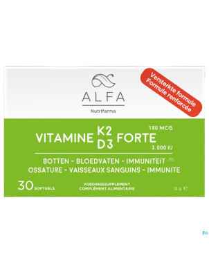 Alfa vitamine k2 d3 forte softcaps 30 nf