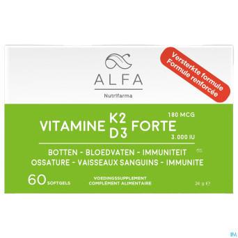 Alfa vitamine k2 d3 forte softcaps 60 nf
