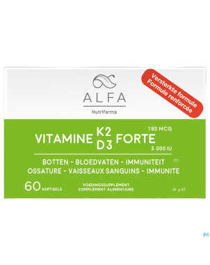 Alfa vitamine k2 d3 forte softcaps 60 nf