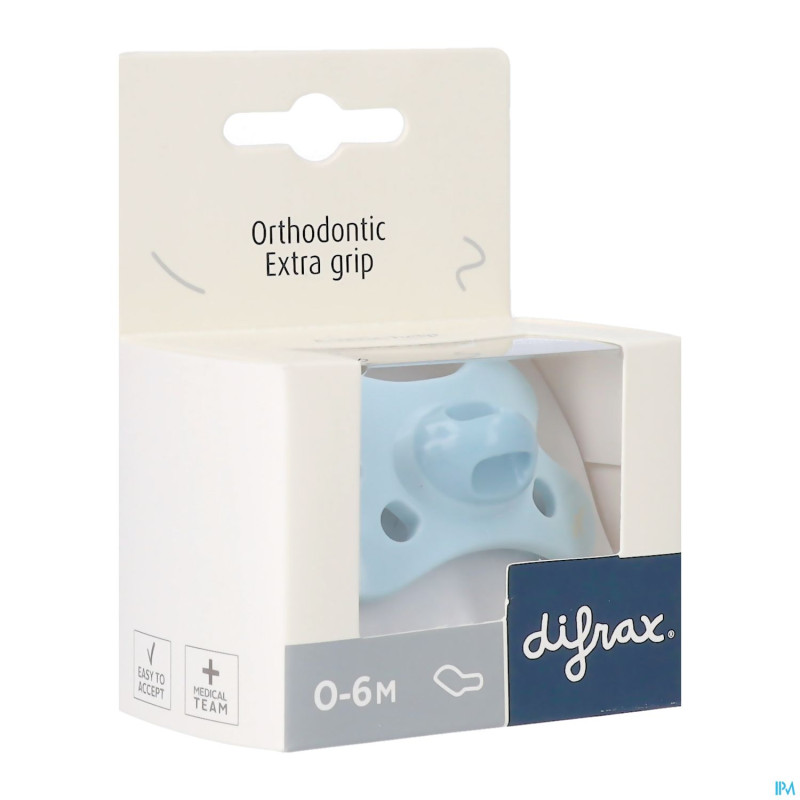 Difrax sucette dental 0-6m blue topaz