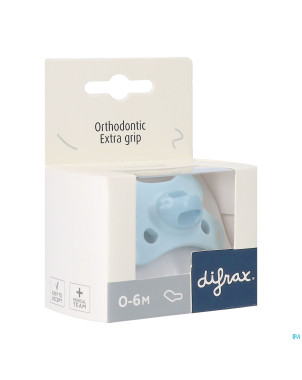 Difrax sucette dental 0-6m blue topaz