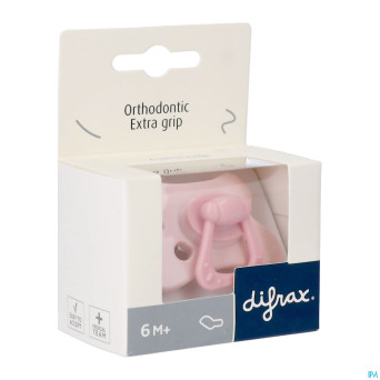 Difrax sucette dental +6m pink opal