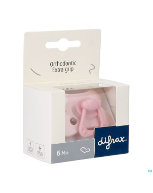 Difrax sucette dental +6m pink opal