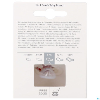 Difrax sucette dental +6m pink opal