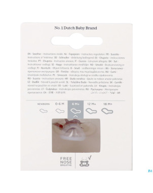 Difrax sucette dental +6m pink opal