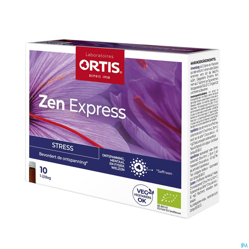 Ortis zen express bio s/alcool 10x15ml