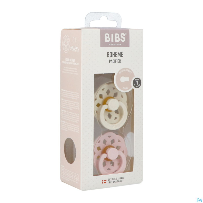 Bibs 1 sucette boheme duo ivory&blossom