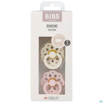 Bibs 1 sucette boheme duo ivory&blossom