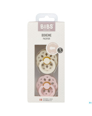 Bibs 1 sucette boheme duo ivory&blossom
