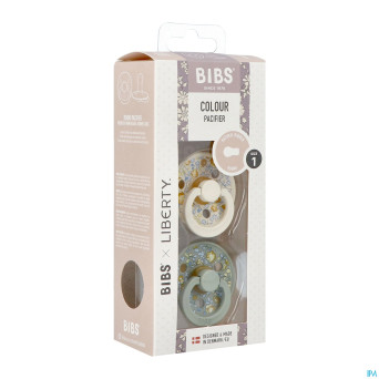 Bibs 1 sucette liberty latex rond duo eloise sage