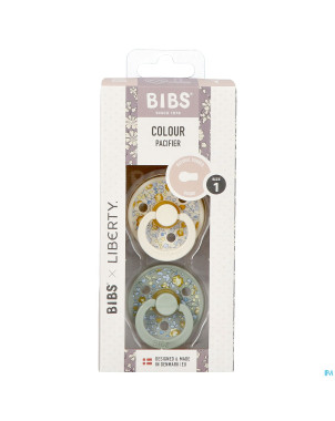 Bibs 1 sucette liberty latex rond duo eloise sage