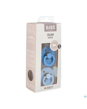 Bibs 2 sucette duo sky blue&baby blue