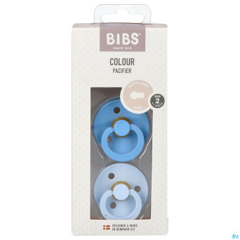 Bibs 2 sucette duo sky blue&baby blue
