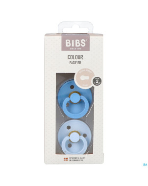 Bibs 2 sucette duo sky blue&baby blue