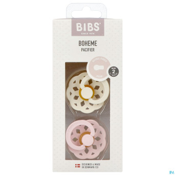 Bibs 2 sucette boheme duo ivory&blossom