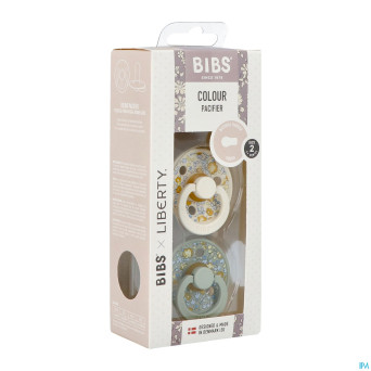 Bibs 2 sucette liberty latex rond duo eloise sage