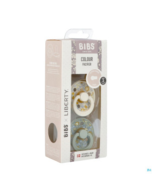 Bibs 2 sucette liberty latex rond duo eloise sage