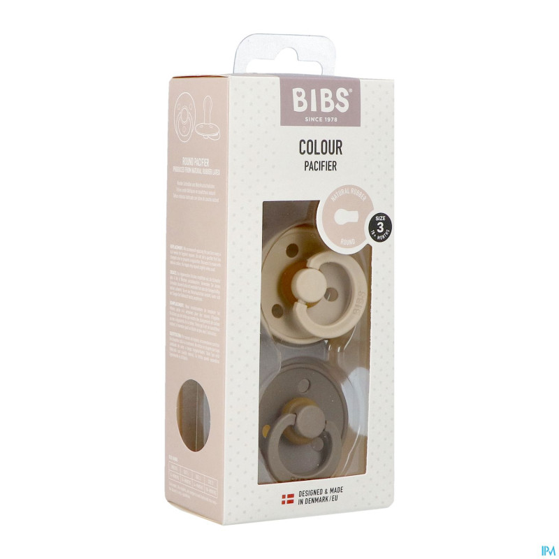 Bibs 3 sucette duo vanilla&dark oak