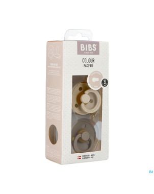 Bibs 3 sucette duo vanilla&dark oak