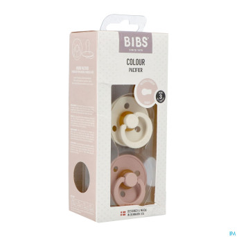 Bibs 3 sucette duo ivory&blush