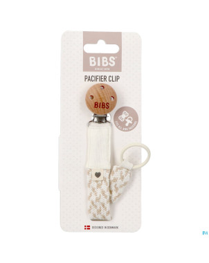 Bibs attache sucette braided ivory&vanilla