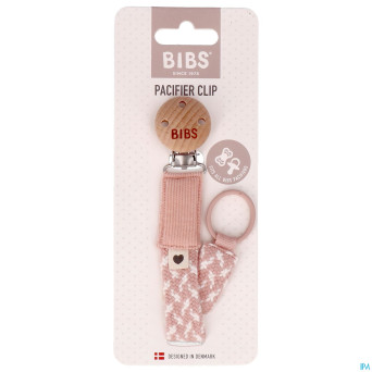 Bibs attache sucette braided blush&ivory