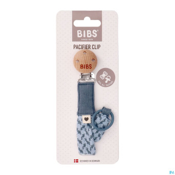 Bibs attache sucette braided petrol&baby blue