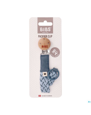 Bibs attache sucette braided petrol&baby blue