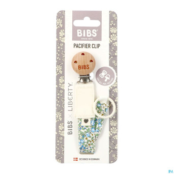 Bibs attache sucette liberty ivory&sage