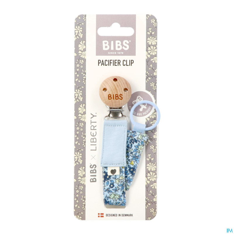 Bibs attache sucette liberty blue