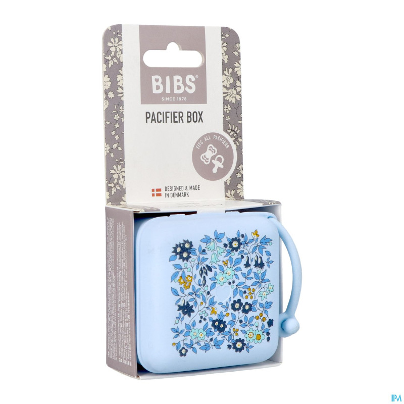 Bibs pacifier box sucette liberty blue
