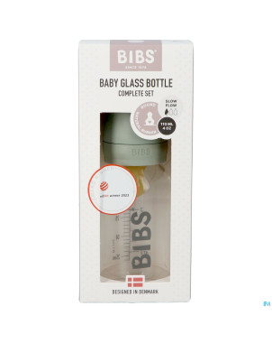 Bibs biberon verre 110ml set complet sage