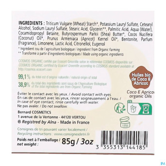 Ma provence sh solide cheveux frises bio 85g