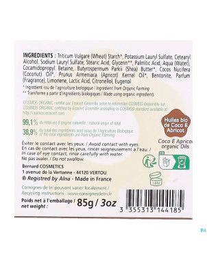 Ma provence sh solide cheveux frises bio 85g