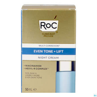 Roc multi correxion even tone+lift creme nuit 50ml