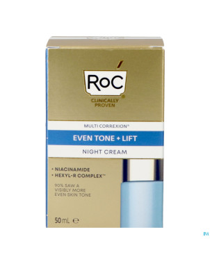 Roc multi correxion even tone+lift creme nuit 50ml