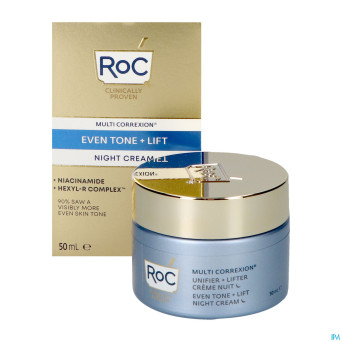 Roc multi correxion even tone+lift creme nuit 50ml