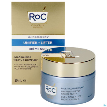 Roc multi correxion even tone+lift creme nuit 50ml