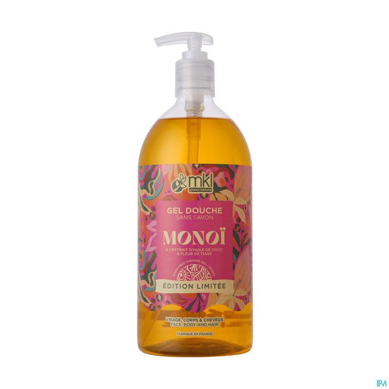 Mkl gel douche monoi ed limitee fl pompe 1l