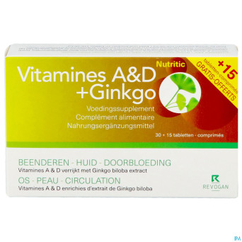 Nutritic vitamines a&d+gin. comp30+15 7733 revogan