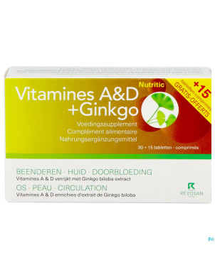 Nutritic vitamines a&d+gin. comp30+15 7733 revogan