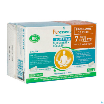 Puressentiel pure relax duo stress caps 30 offre